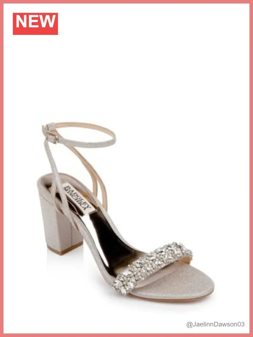 Badgley Mischka Nadine Heeled Sandal Women's Block Heel Evening Wedding